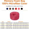 imageAmazon Basics Extra Large Bean Bag Chair Lounger 7 ft Memory Foam Filled Microfiber Cover Pink SolidPink