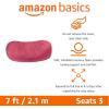 imageAmazon Basics Extra Large Bean Bag Chair Lounger 7 ft Memory Foam Filled Microfiber Cover Pink SolidPink
