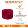 imageAmazon Basics Extra Large Bean Bag Chair Lounger 7 ft Memory Foam Filled Microfiber Cover Pink SolidRed