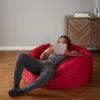 imageAmazon Basics Extra Large Bean Bag Chair Lounger 7 ft Memory Foam Filled Microfiber Cover Pink SolidRed