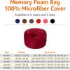 imageAmazon Basics Extra Large Bean Bag Chair Lounger 7 ft Memory Foam Filled Microfiber Cover Pink SolidRed