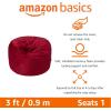 imageAmazon Basics Extra Large Bean Bag Chair Lounger 7 ft Memory Foam Filled Microfiber Cover Pink SolidRed