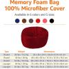 imageAmazon Basics Extra Large Bean Bag Chair Lounger 7 ft Memory Foam Filled Microfiber Cover Pink SolidRed