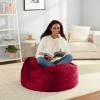 imageAmazon Basics Extra Large Bean Bag Chair Lounger 7 ft Memory Foam Filled Microfiber Cover Pink SolidRed