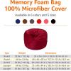 imageAmazon Basics Extra Large Bean Bag Chair Lounger 7 ft Memory Foam Filled Microfiber Cover Pink SolidRed