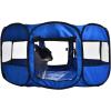 imageAmazon Basics Foldable Octagonal Indoor and Outdoor Portable Soft Dog PenPuppy PenPlaypen 114 cm  45quot BlueBlue