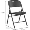 imageAmazon Basics Foldable Portable Sturdy Folding Plastic Chair 350Pound Capacity Black 2PackBlack