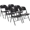 imageAmazon Basics Foldable Portable Sturdy Folding Plastic Chair 350Pound Capacity Black 2PackBlack
