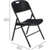 imageAmazon Basics Foldable Portable Sturdy Folding Plastic Chair 350Pound Capacity Black 2PackBlack