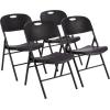 imageAmazon Basics Foldable Portable Sturdy Folding Plastic Chair 350Pound Capacity Black 2PackBlack