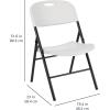 imageAmazon Basics Foldable Portable Sturdy Folding Plastic Chair 350Pound Capacity Black 2PackWhite
