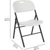 imageAmazon Basics Foldable Portable Sturdy Folding Plastic Chair 350Pound Capacity Black 2PackWhite
