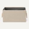 imageAmazon Basics Foldable Storage Bins with Rope Handles Charcoal Large Pack of 3Linen
