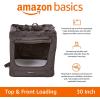 imageAmazon Basics Folding Portable Soft Pet Dog Crate Carrier Kennel 36 x 24 x 24 inches BlueBLACK