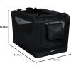 imageAmazon Basics Folding Portable Soft Pet Dog Crate Carrier Kennel 36 x 24 x 24 inches BlueBLACK