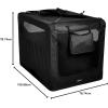 imageAmazon Basics Folding Portable Soft Pet Dog Crate Carrier Kennel 36 x 24 x 24 inches BlueBLACK