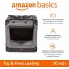 imageAmazon Basics Folding Portable Soft Pet Dog Crate Carrier Kennel 36 x 24 x 24 inches BlueGREY