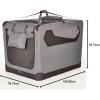 imageAmazon Basics Folding Portable Soft Pet Dog Crate Carrier Kennel 36 x 24 x 24 inches BlueGREY