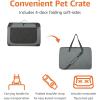 imageAmazon Basics Folding Soft Crate for Cat Dog Rabbit Portable and Collapsible 36 Inch Tan L 36quot x 24quot x 24quotGrey