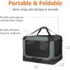 imageAmazon Basics Folding Soft Crate for Cat Dog Rabbit Portable and Collapsible 36 Inch Tan L 36quot x 24quot x 24quotGrey