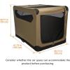 imageAmazon Basics Folding Soft Crate for Cat Dog Rabbit Portable and Collapsible 36 Inch Tan L 36quot x 24quot x 24quottan