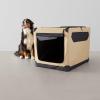 imageAmazon Basics Folding Soft Crate for Cat Dog Rabbit Portable and Collapsible 36 Inch Tan L 36quot x 24quot x 24quottan