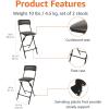 imageAmazon Basics Folding Stool with footrest 300lb Capacity 24quot Height White Set of 2Black