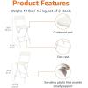imageAmazon Basics Folding Stool with footrest 300lb Capacity 24quot Height White Set of 2White