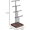 imageAmazon Basics FourTier Jewelry Tree Stand  WhiteBrassWalnutBlack