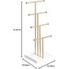 imageAmazon Basics FourTier Jewelry Tree Stand  WhiteBrassWhiteBrass