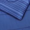 imageAmazon Basics FullQueen Comforter Set with Sheets 7Piece Navy with Grey Plaid Bedding Lightweight Microfiber BedinaBagBlue Calvin Striped