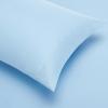 imageAmazon Basics FullQueen Comforter Set with Sheets 7Piece Navy with Grey Plaid Bedding Lightweight Microfiber BedinaBagBlue Stripe