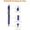 imageAmazon Basics Gel Pens Fine Point Smooth Writing Pens Retractable Assorted 07mm 12 PackBlue