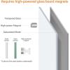 imageAmazon Basics Glass DryErase Board Magnetic Frameless Whiteboard 72Wquot x 48Hquot Magnetic White48W36H