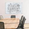 imageAmazon Basics Glass DryErase Board Magnetic Frameless Whiteboard 72Wquot x 48Hquot Magnetic White72W x 48H
