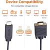 imageAmazon Basics HDMI Source to VGA Display Cable NOT Bidirectional GoldPlated 6 feet Black