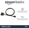 imageAmazon Basics HDMIA to DVI Male Adapter Cable BiDirectional 1080P GoldPlated 3 ft09 m Single Pack Black3 ft
