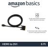 imageAmazon Basics HDMIA to DVI Male Adapter Cable BiDirectional 1080P GoldPlated 3 ft09 m Single Pack Black6 ft