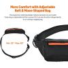 imageAmazon Basics Hands Free Dog Leash with Running Bag Adjustable Waist Belt Dual Padded Handles Reflective Bungee Leash for Walking Jogging Hiking Fits Small to Large Dogs Up to 150 lbs