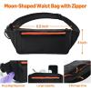 imageAmazon Basics Hands Free Dog Leash with Running Bag Adjustable Waist Belt Dual Padded Handles Reflective Bungee Leash for Walking Jogging Hiking Fits Small to Large Dogs Up to 150 lbs