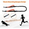 imageAmazon Basics Hands Free Dog Leash with Running Bag Adjustable Waist Belt Dual Padded Handles Reflective Bungee Leash for Walking Jogging Hiking Fits Small to Large Dogs Up to 150 lbs