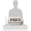 imageAmazon Basics HardSided Dog and Cat Kennel SingleDoor Travel Pet Carrier with Metal Wire Ventilation 236quotL x 157quotW x 130quotH BeigeBeige