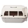 imageAmazon Basics HardSided Dog and Cat Kennel SingleDoor Travel Pet Carrier with Metal Wire Ventilation 236quotL x 157quotW x 130quotH BeigeBeige