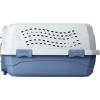 imageAmazon Basics HardSided Dog and Cat Kennel SingleDoor Travel Pet Carrier with Metal Wire Ventilation 236quotL x 157quotW x 130quotH BeigeGray  Blue