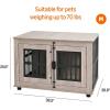 imageAmazon Basics Heavy Duty Dog Crate Furniture for Small to Medium Dogs Wooden Decorative Dog Kennel Cage Indoor with Safety Lock 385quot L x 268quot W x 256quot HM385Lx 268W x 256H