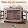 imageAmazon Basics Heavy Duty Dog Crate Furniture for Small to Medium Dogs Wooden Decorative Dog Kennel Cage Indoor with Safety Lock 385quot L x 268quot W x 256quot HM385Lx 268W x 256H