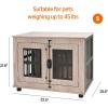 imageAmazon Basics Heavy Duty Dog Crate Furniture for Small to Medium Dogs Wooden Decorative Dog Kennel Cage Indoor with Safety Lock 385quot L x 268quot W x 256quot HS325Lx 256W x 219H
