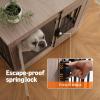 imageAmazon Basics Heavy Duty Dog Crate Furniture for Small to Medium Dogs Wooden Decorative Dog Kennel Cage Indoor with Safety Lock 385quot L x 268quot W x 256quot HM385Lx 268W x 256H