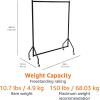 imageAmazon Basics Heavy Duty Rolling Garment Rack Hanging Clothes Organizer Rail for Display and Storage 182 x 152 m Black121 x 152 m
