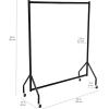 imageAmazon Basics Heavy Duty Rolling Garment Rack Hanging Clothes Organizer Rail for Display and Storage 182 x 152 m Black121 x 152 m